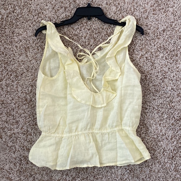 Anthropologie Cloth & Stone linen peplum tank NWT - Picture 6 of 7